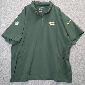 Green Bay Packers Nike Sideline Coach Performance Pullover Jacket Mens 3XL Green